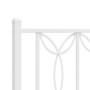 Metal bed frame with white headboard and footboard 75x190 cm by , Beds and slatted bases - Ref: Foro24-376185, Price: 80,66 €...