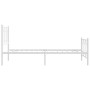 Metal bed frame with white headboard and footboard 107x203 cm by , Beds and slatted bases - Ref: Foro24-376191, Price: 93,52 ...