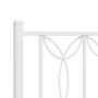 Metal bed frame with white headboard and footboard 90x190 cm by , Beds and slatted bases - Ref: Foro24-376187, Price: 86,08 €...