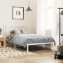 Metal bed frame with white headboard 100x200 cm by , Beds and slatted bases - Ref: Foro24-376172, Price: 79,99 €, Discount: %