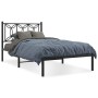 Estructura de cama con cabecero metal negro 107x203 cm de , Camas y somieres - Ref: Foro24-376124, Precio: 81,48 €, Descuento: %