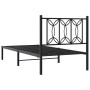 Bettgestell mit schwarzem Metallkopfteil 75x190 cm von , Betten und Lattenroste - Ref: Foro24-376118, Preis: 70,33 €, Rabatt: %