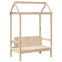 Solid pine wood bench with a roof 117.5x70x176.5 cm by , Banks - Ref: Foro24-846994, Price: 123,35 €, Discount: %