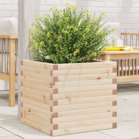 Solid pine wood planter 50x50x46 cm by , Pots and planters - Ref: Foro24-3282404, Price: 98,99 €, Discount: %