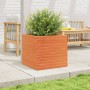 Outdoor planter made of solid pine wood, brown wax finish, 50x50x46 cm by , Pots and planters - Ref: Foro24-3282406, Price: 1...