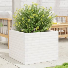 Jardinera de madera maciza de pino blanca 60x60x46 cm de , Maceteros y jardineras - Ref: Foro24-3282410, Precio: 137,99 €, De...