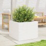 Solid white pine wood planter 60x60x46 cm by , Pots and planters - Ref: Foro24-3282410, Price: 138,23 €, Discount: %