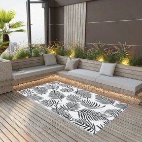 Black and white PP outdoor rug 160x230 cm by vidaXL, Outdoor protectors - Ref: Foro24-310426, Price: 36,99 €, Discount: %