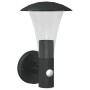 Aplique de exterior con sensor acero inoxidable negro de , Iluminación de exterior - Ref: Foro24-4006242, Precio: 33,06 €, De...