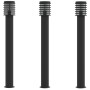 Outdoor floor lamps 3 pcs stainless steel black 110 cm by , Outdoor lighting - Ref: Foro24-4006364, Price: 126,99 €, Discount: %