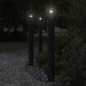 Outdoor floor lamps with sensor 3 pcs black steel 110 cm by , Outdoor lighting - Ref: Foro24-4006372, Price: 144,99 €, Discou...