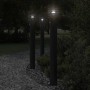 Outdoor floor lamps with sensor 3 pcs black steel 110 cm by , Outdoor lighting - Ref: Foro24-4006372, Price: 144,93 €, Discou...