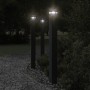 Outdoor floor lamps 3 units black aluminum 110 cm by , Outdoor lighting - Ref: Foro24-4006398, Price: 131,99 €, Discount: %