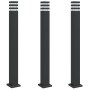 Outdoor floor lamps 3 units black aluminum 110 cm by , Outdoor lighting - Ref: Foro24-4006398, Price: 131,99 €, Discount: %