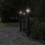 Outdoor floor lamps 3 units black aluminum 110 cm by , Outdoor lighting - Ref: Foro24-4006398, Price: 131,99 €, Discount: %