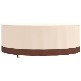 Cubierta muebles jardín redonda Oxford 600D beige Ø 244x71 cm de , Fundas para muebles de jardín - Ref: Foro24-359654, Precio...