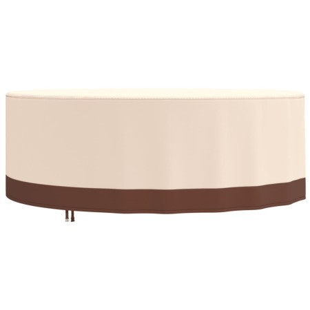 Cubierta muebles jardín redonda Oxford 600D beige Ø 244x71 cm de , Fundas para muebles de jardín - Ref: Foro24-359654, Precio...