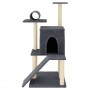 Rascador para gatos con postes de sisal gris oscuro 110,5 cm de , Mobiliario para gatos - Ref: Foro24-172063, Precio: 51,33 €...