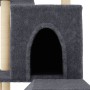 Rascador para gatos con postes de sisal gris oscuro 110,5 cm de , Mobiliario para gatos - Ref: Foro24-172063, Precio: 51,33 €...