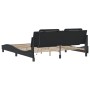 Estructura de cama con luz LED cuero sintético negro 180x200 cm de , Camas y somieres - Ref: Foro24-3214208, Precio: 225,99 €...