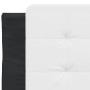 Estructura cama con LED cuero sintético negro blanco 90x190 cm de , Camas y somieres - Ref: Foro24-3214201, Precio: 137,89 €,...