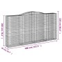 Gabion baskets 25 units, arched shape, iron, 400x50x200/220cm. by , Pots and planters - Ref: Foro24-3147072, Price: 5,00 €, D...