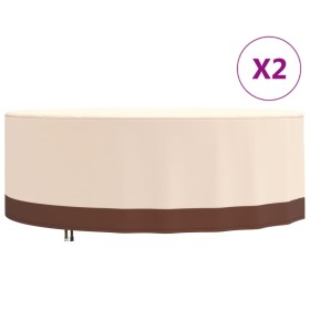 Cubiertas muebles jardín 2 uds tela Oxford 600D Ø 244x71 cm de , Fundas para muebles de jardín - Ref: Foro24-3203366, Precio:...