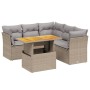 Gartensofa-Set mit 5-teiligen Kissen aus synthetischem Rattan in Beige. von , Gartensets - Ref: Foro24-3270828, Preis: 443,31...