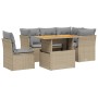 Gartensofa-Set mit 5-teiligen Kissen aus synthetischem Rattan in Beige. von , Gartensets - Ref: Foro24-3270835, Preis: 443,31...