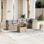 Gartensofagarnitur 7-teilig mit Kissen aus synthetischem Rattan in Beige. von , Gartensets - Ref: Foro24-3270842, Preis: 510,...