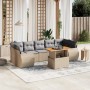 Garden sofa set with beige cushions, 8 pieces, PE rattan. by , Garden sets - Ref: Foro24-3272109, Price: 662,26 €, Discount: %