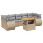 Garden sofa set with beige cushions, 8 pieces, PE rattan. by , Garden sets - Ref: Foro24-3272109, Price: 662,26 €, Discount: %