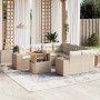 Gartensofagarnitur 9-teilig mit Kissen aus synthetischem Rattan in Beige. von , Gartensets - Ref: Foro24-3272563, Preis: 760,...