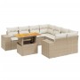 Gartensofagarnitur 9-teilig mit Kissen aus synthetischem Rattan in Beige. von , Gartensets - Ref: Foro24-3272563, Preis: 760,...