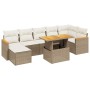 Garden sofa set with beige cushions, 8 pieces, PE rattan. by , Garden sets - Ref: Foro24-3273186, Price: 631,89 €, Discount: %