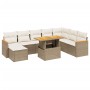 Set de sofás de jardín 9 pzas con cojines ratán sintético beige de , Conjuntos de jardín - Ref: Foro24-3273214, Precio: 750,9...