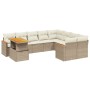 Gartensofa-Set mit 10-teiligen beigen Kissen aus synthetischem Rattan. von , Gartensets - Ref: Foro24-3273242, Preis: 810,05 ...