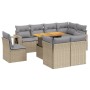 Garden sofa set 9 pieces with beige synthetic rattan cushions by , Garden sets - Ref: Foro24-3271850, Price: 688,15 €, Discou...