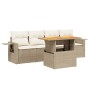 Gartensofa-Set mit 5-teiligen Kissen aus synthetischem Rattan in Beige. von , Gartensets - Ref: Foro24-3271632, Preis: 439,36...