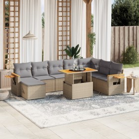 Gartensofagarnitur mit beigen Kissen, 8-teilig, aus PE-Rattan. von , Gartensets - Ref: Foro24-3273635, Preis: 611,57 €, Rabat...