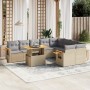 Garden sofa set with beige cushions, 10 pieces, made of synthetic rattan. by , Garden sets - Ref: Foro24-3273677, Price: 725,...