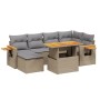 Set of 7-piece garden sofas and beige synthetic rattan cushions by , Garden sets - Ref: Foro24-3273621, Price: 538,61 €, Disc...