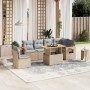 Set of 7-piece garden sofas and beige synthetic rattan cushions by , Garden sets - Ref: Foro24-3273544, Price: 564,71 €, Disc...