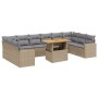 11-piece garden sofa set with beige synthetic rattan cushions by , Garden sets - Ref: Foro24-3271486, Price: 770,52 €, Discou...