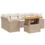 Gartensofagarnitur 7-teilig mit Kissen aus synthetischem Rattan in Beige. von , Gartensets - Ref: Foro24-3272535, Preis: 624,...