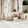 Gartensofagarnitur 7-teilig mit Kissen aus synthetischem Rattan in Beige. von , Gartensets - Ref: Foro24-3273088, Preis: 580,...