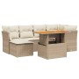 Set of 7-piece garden sofas and beige synthetic rattan cushions by , Garden sets - Ref: Foro24-3270939, Price: 611,82 €, Disc...