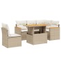 Gartensofa-Set mit 6-teiligen Kissen aus synthetischem Rattan in Beige. von , Gartensets - Ref: Foro24-3273081, Preis: 560,99...