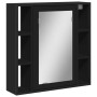 Bathroom cabinet with black engineered wood mirror 60x16x60 cm by , Dressing tables - Ref: Foro24-842426, Price: 82,05 €, Dis...