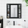 Bathroom cabinet with black engineered wood mirror 60x16x60 cm by , Dressing tables - Ref: Foro24-842426, Price: 82,05 €, Dis...